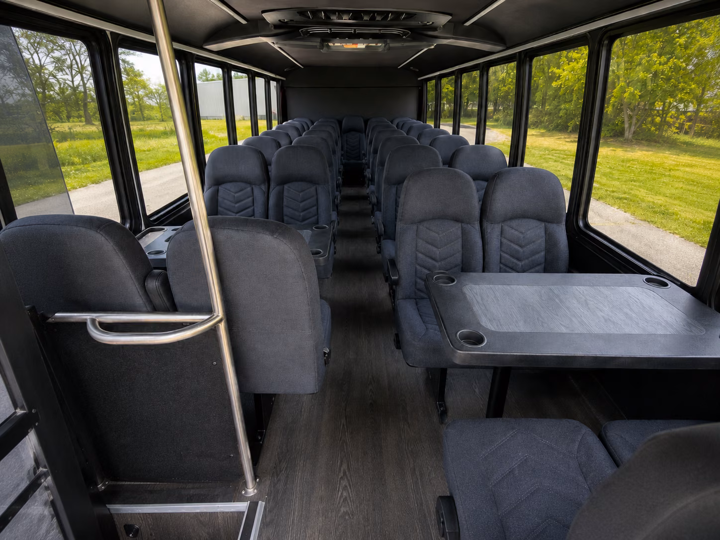minibuses and charter buses for recruiting trips and university events