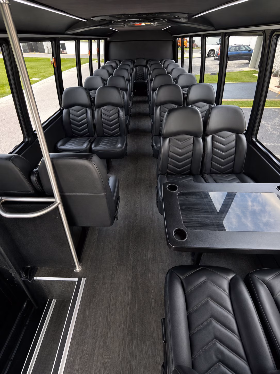 syracuse 18 passenger minibus inside