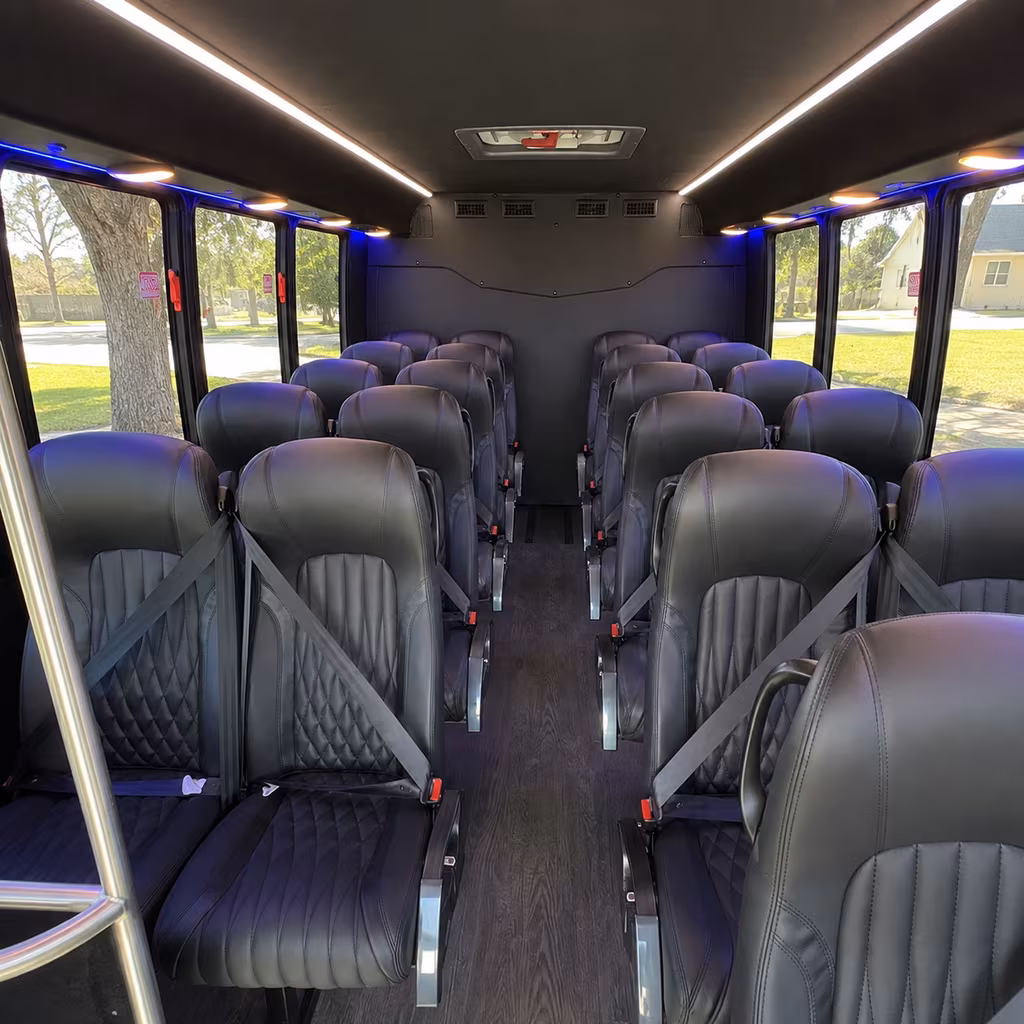 syracuse 25 passenger minibus inside