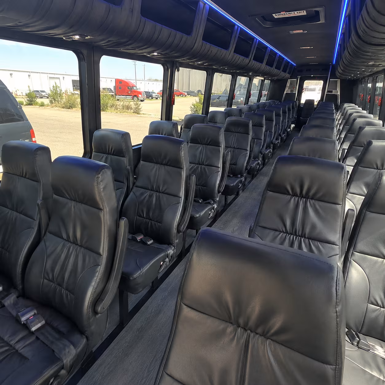 syracuse 28 passenger minibus inside